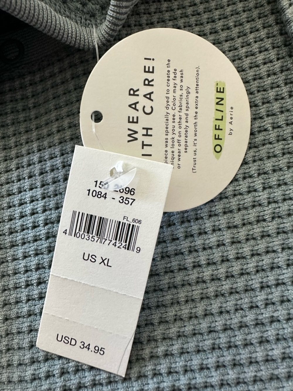 Aerie OFFLINE Main Squeeze Seamless Waffle Sports Bra Size XL NWT - Picture 8 of 13
